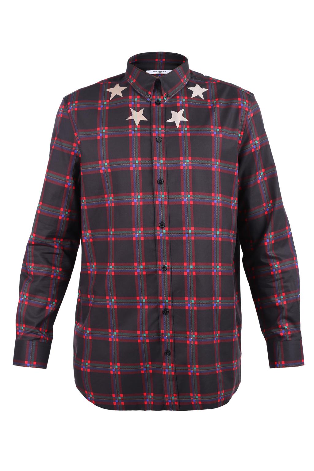 Givenchy Checked Shirt with Stars Detail | Men's Clothing | Vitkac